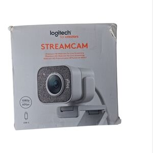 Logitech Webcam in Gray and White with Fabric Front